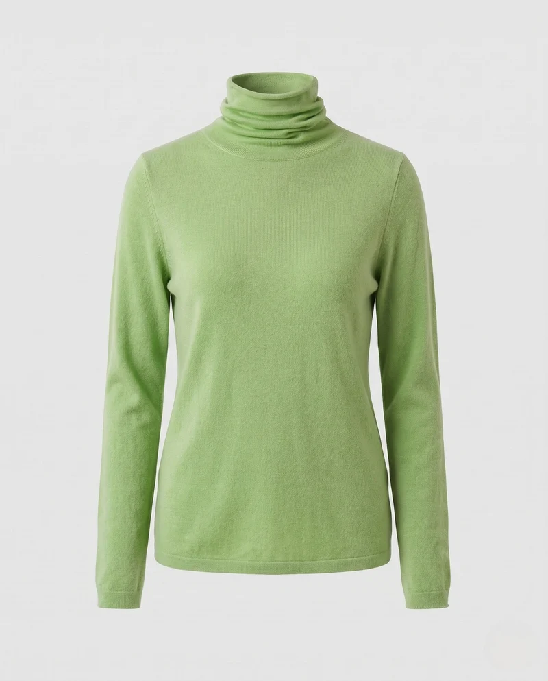 Damen Feiner Rollkragenpullover aus Kaschmir-Mix mit schlanker Silhouette Nord Taschen