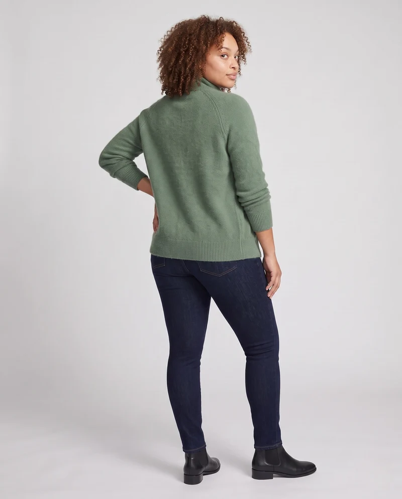 Damen Flauschiger Zip‑Up‑Mockneck‑Cardigan mit kaschmirähnlicher Haptik Nord Taschen