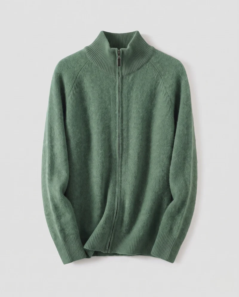 Damen Flauschiger Zip‑Up‑Mockneck‑Cardigan mit kaschmirähnlicher Haptik Nord Taschen