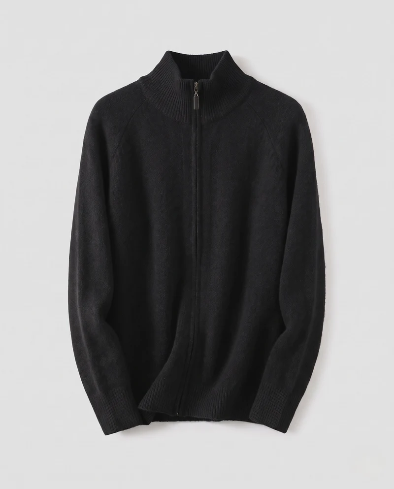 Damen Flauschiger Zip‑Up‑Mockneck‑Cardigan mit kaschmirähnlicher Haptik Nord Taschen