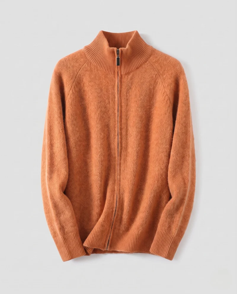 Damen Flauschiger Zip‑Up‑Mockneck‑Cardigan mit kaschmirähnlicher Haptik Nord Taschen