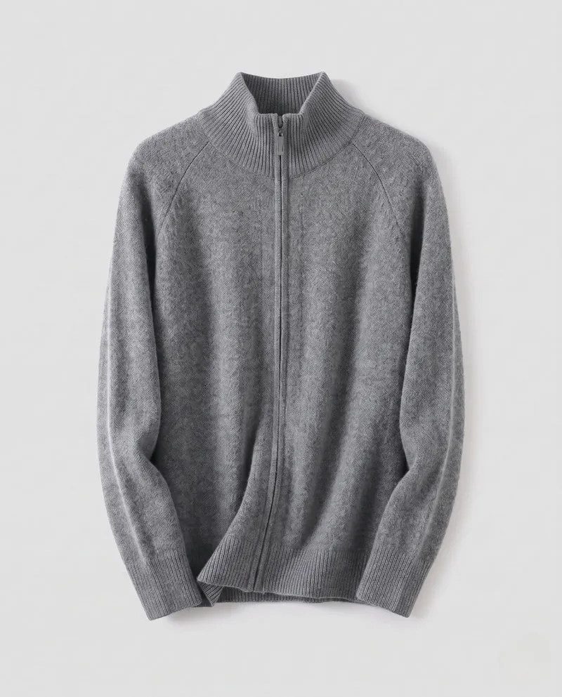 Damen Flauschiger Zip‑Up‑Mockneck‑Cardigan mit kaschmirähnlicher Haptik Nord Taschen