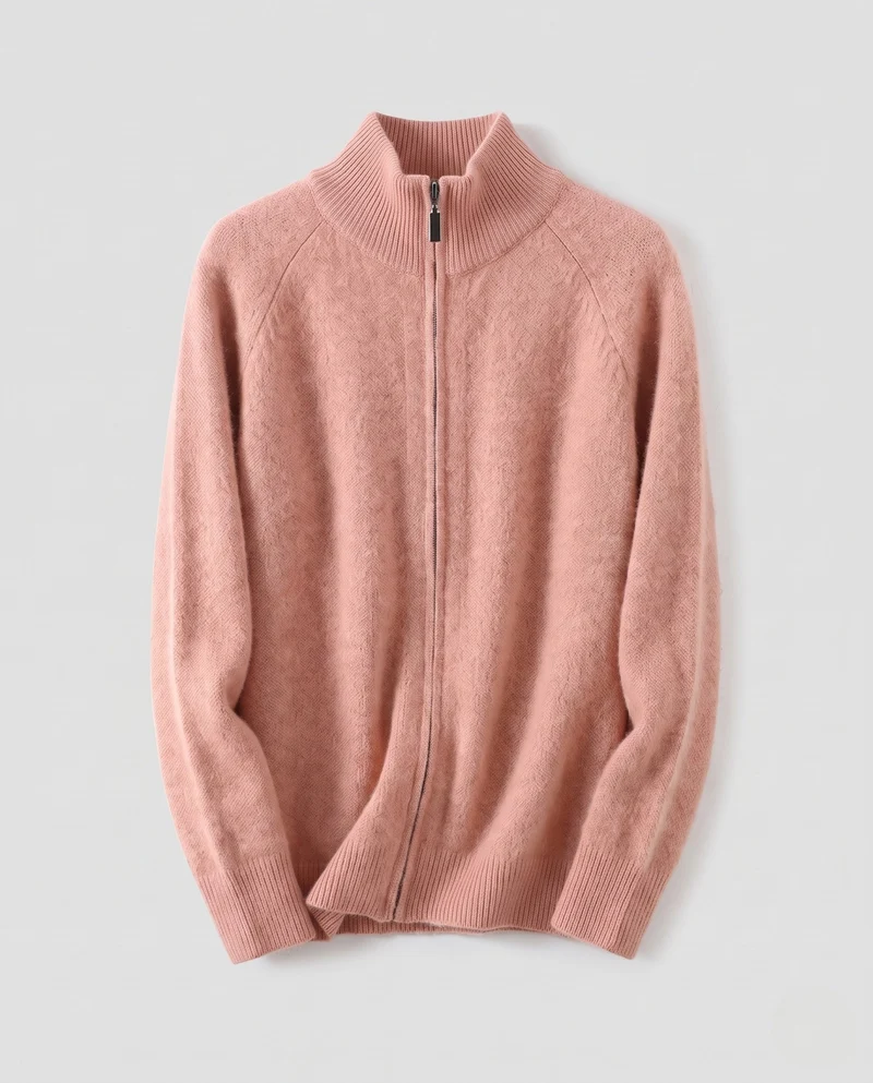 Damen Flauschiger Zip‑Up‑Mockneck‑Cardigan mit kaschmirähnlicher Haptik Nord Taschen