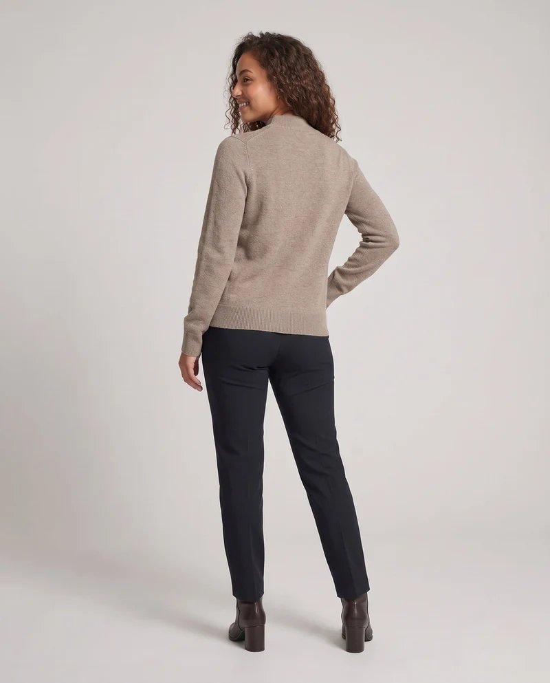 Damen Feinstrick-Rolli mit zierlicher Ajourstruktur und kaschmirweichem Finish Nord Taschen