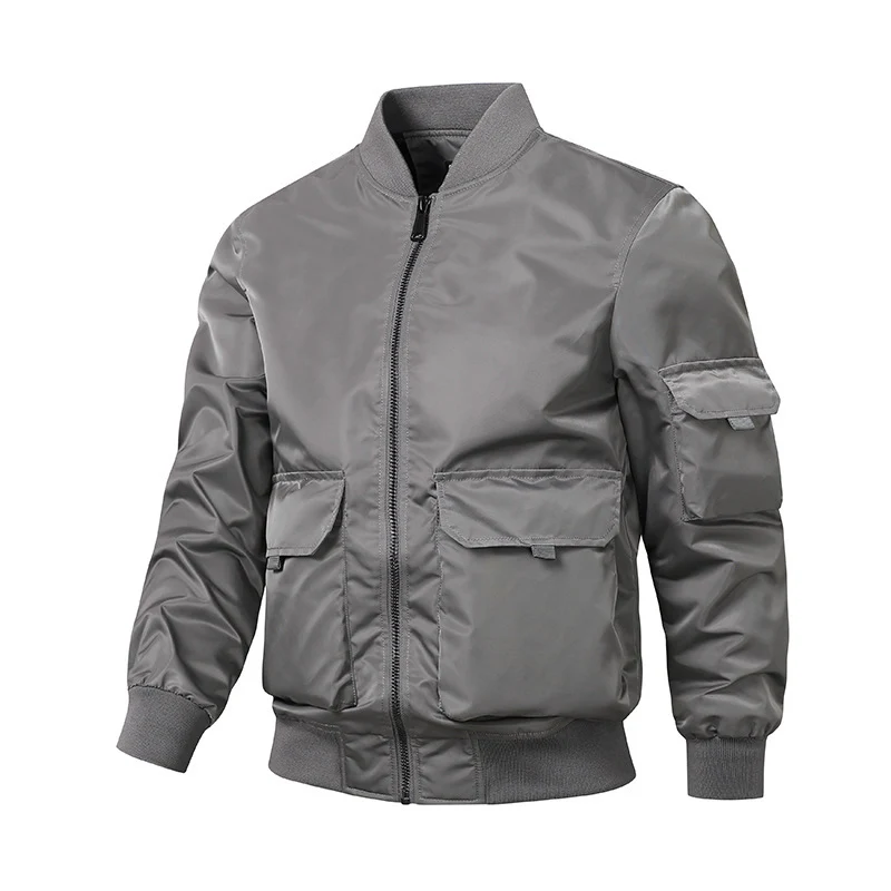 Herren Bomberjacke im Utility‑Style mit windabweisender Shell, Mehrfachtaschen und Rippbündchen Nord Taschen