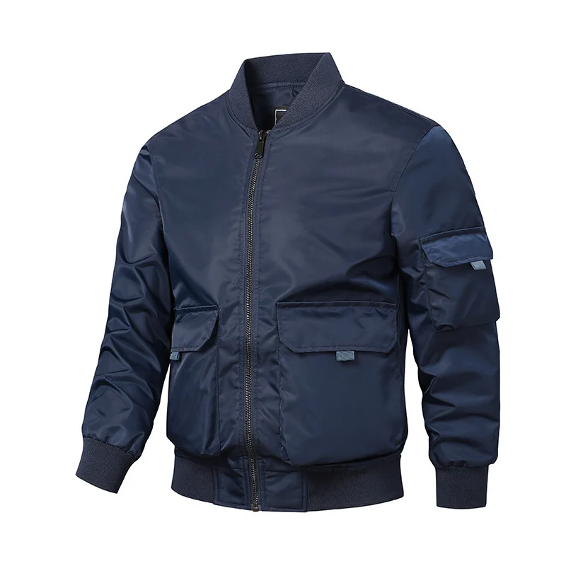 Herren Bomberjacke im Utility‑Style mit windabweisender Shell, Mehrfachtaschen und Rippbündchen Nord Taschen