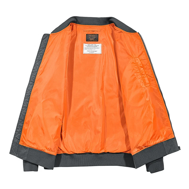 Herren Bomberjacke im Fliegerstil mit kontrastierendem Innenfutter und Ärmeltasche Nord Taschen