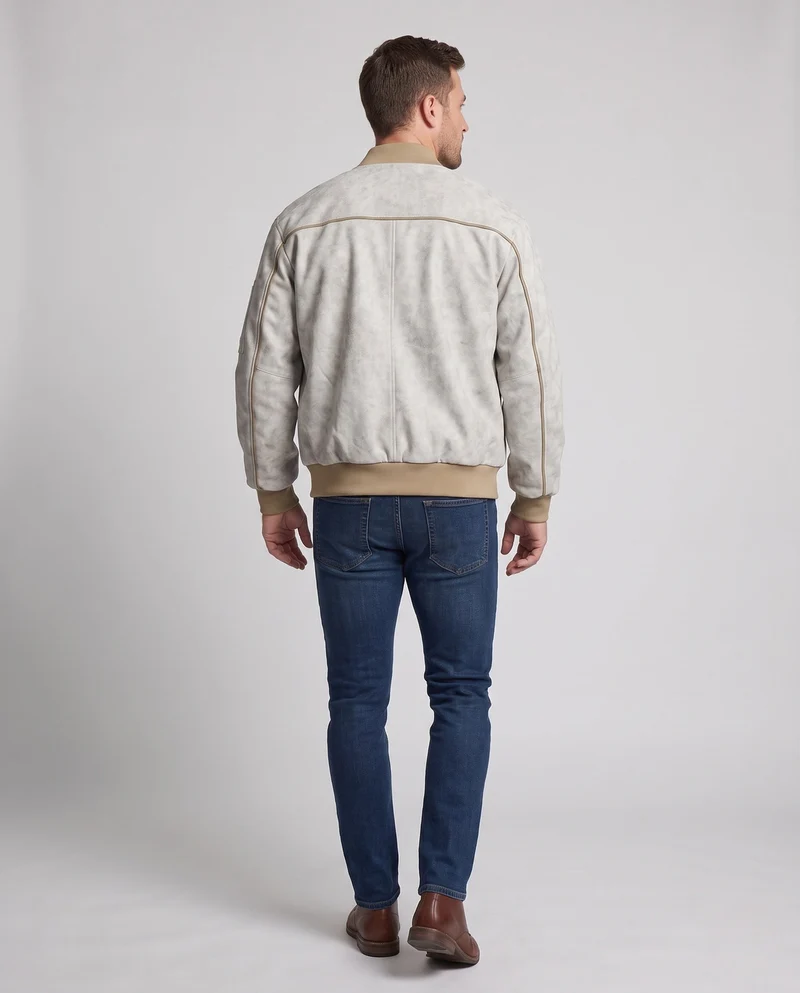 Herren Vintage-Bomberjacke mit gesteppter Thermoisolierung, Ärmeltasche & elastischen Bündchen Nord Taschen