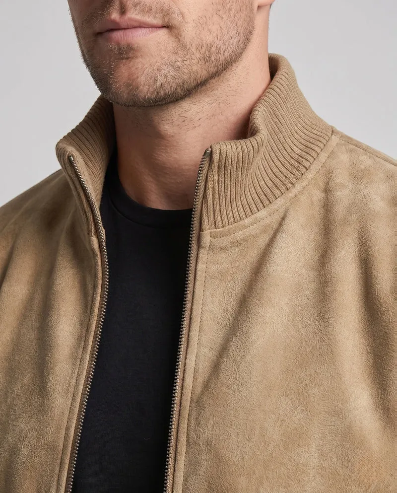 Herren Vintage-marmorierte Thermo-Bomberjacke mit Rippkragen, Fleece-Innenfutter & Utility‑Taschen Nord Taschen