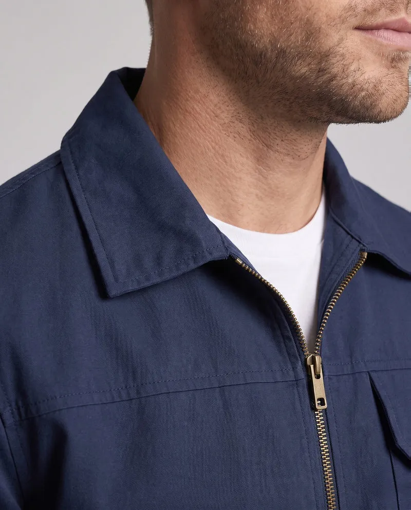 Herren Utility-Harringtonjacke mit Brusttasche & Reißverschluss Nord Taschen