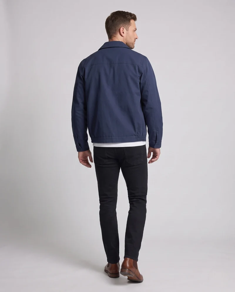 Herren Utility-Harringtonjacke mit Brusttasche & Reißverschluss Nord Taschen