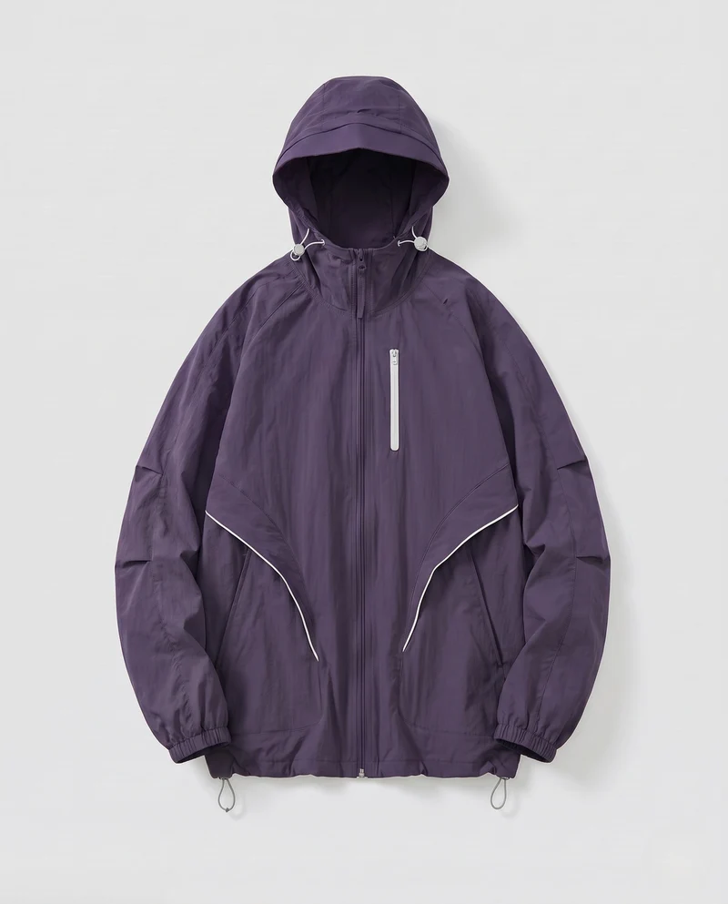 Herren ultraleichte UV-Schutz-Kapuzen-Übergangsjacke mit wasserabweisender, atmungsaktiver Membran & reflektierenden Details Nord Taschen