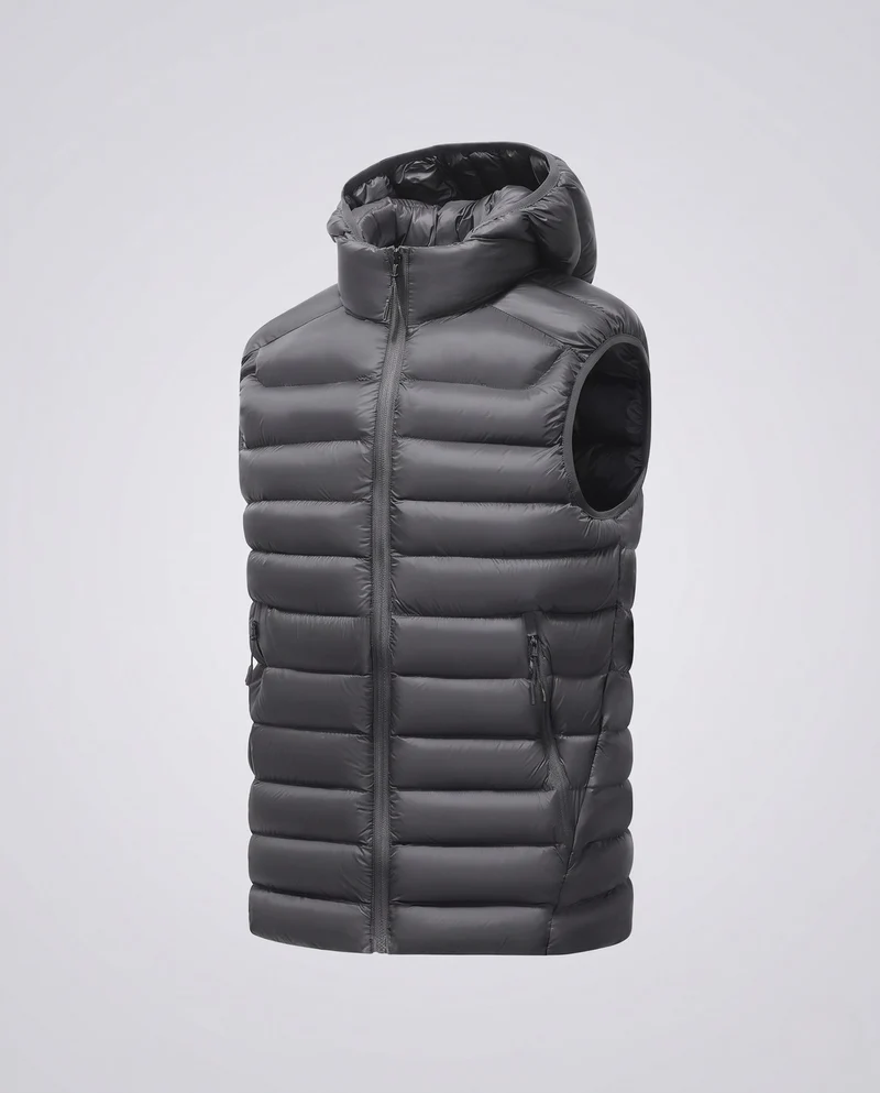 Herren Ultraleichte gesteppte Thermoweste mit Kapuze, Packfunktion & windabweisender Oberfläche Nord Taschen