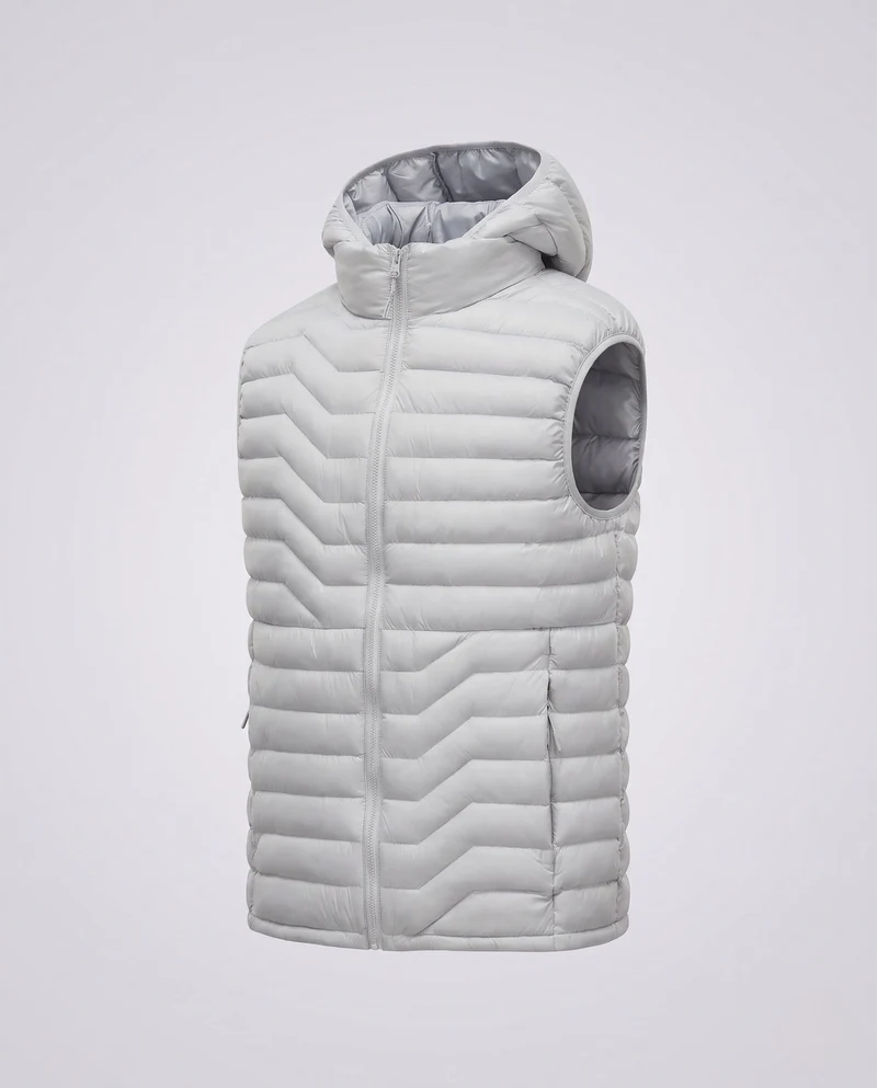 Herren Ultraleichte gesteppte Thermoweste mit Kapuze, Packfunktion & windabweisender Oberfläche Nord Taschen