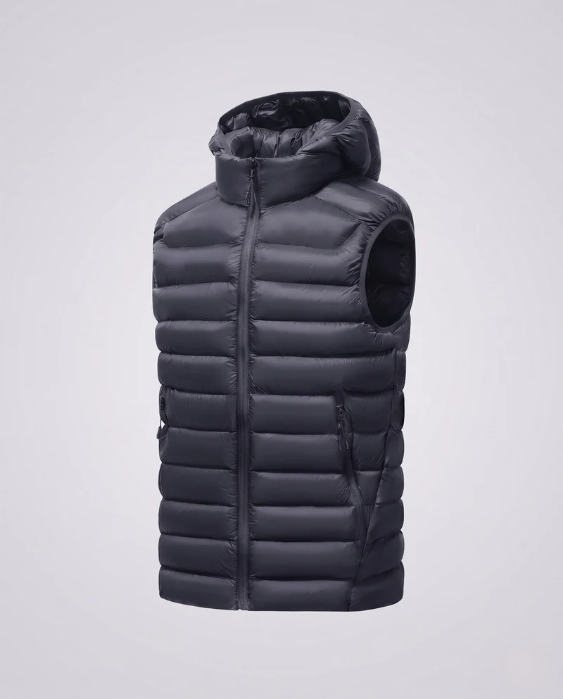 Herren Ultraleichte gesteppte Thermoweste mit Kapuze, Packfunktion & windabweisender Oberfläche Nord Taschen