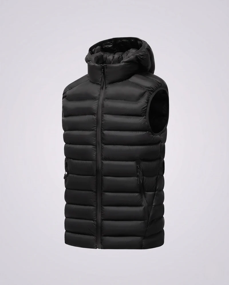 Herren Ultraleichte gesteppte Thermoweste mit Kapuze, Packfunktion & windabweisender Oberfläche Nord Taschen