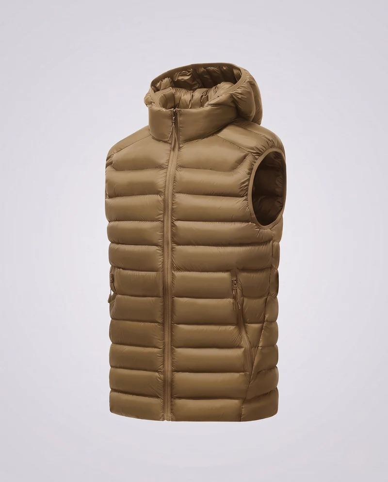 Herren Ultraleichte gesteppte Thermoweste mit Kapuze, Packfunktion & windabweisender Oberfläche Nord Taschen