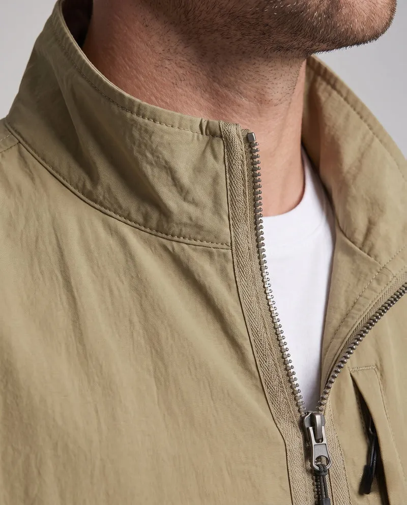 Herren Ultraleichte Utility-Fieldjacke mit Stehkragen, Brust‑Zipper & elastischen Bündchen Nord Taschen