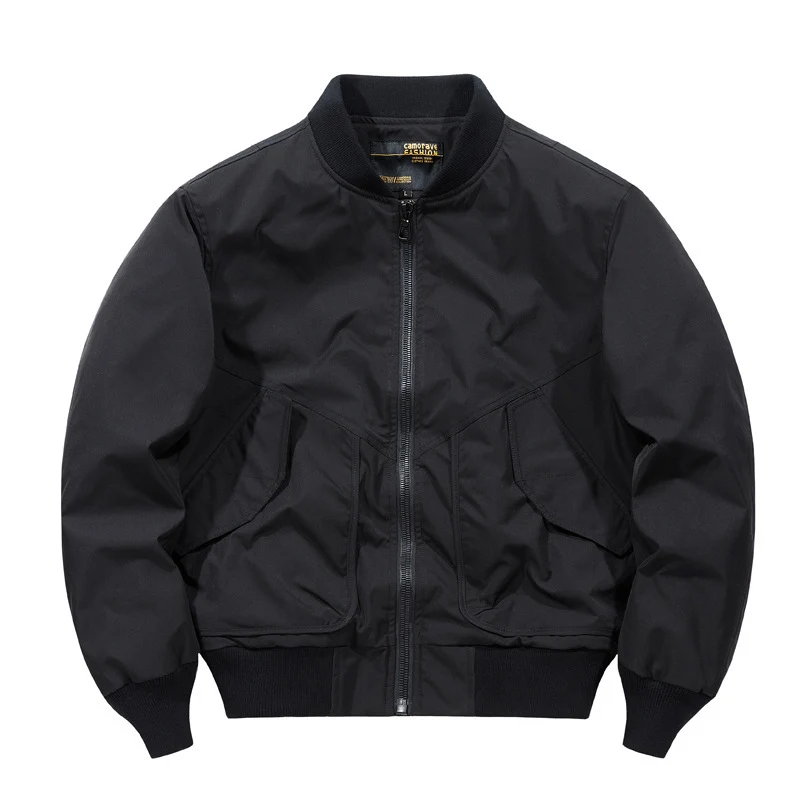 Herren Oversized Nylon‑Bomberjacke mit markanten Klappentaschen und Rippbündchen Nord Taschen