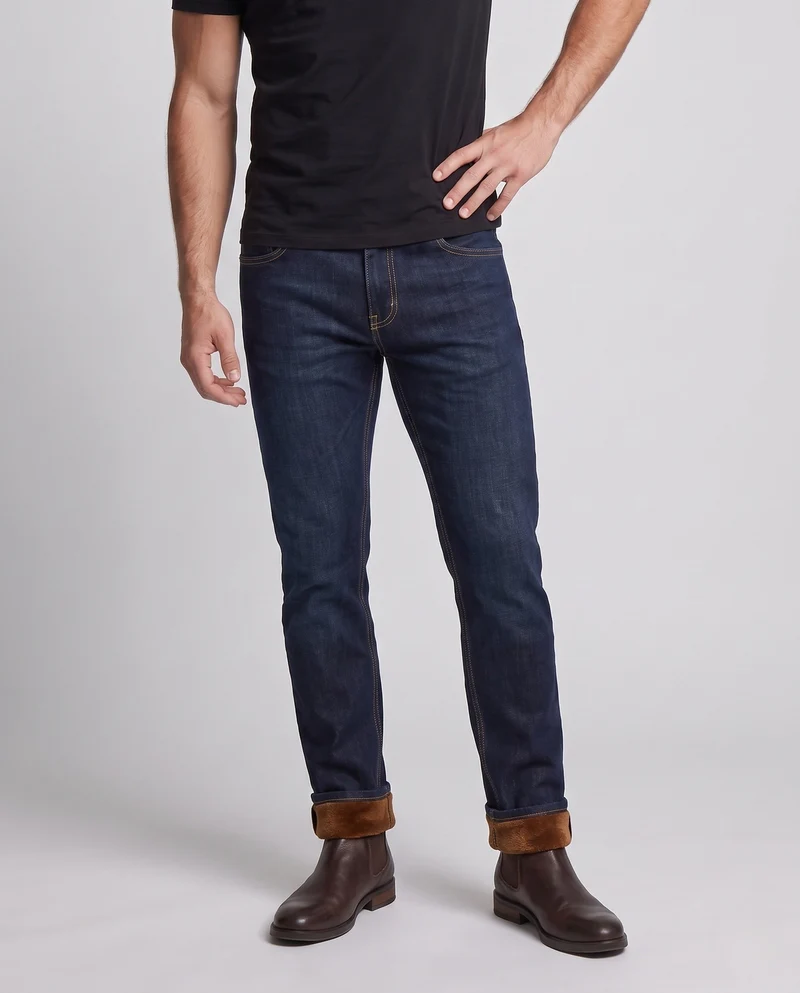 Herren Warme gefütterte Jeans Nord Taschen