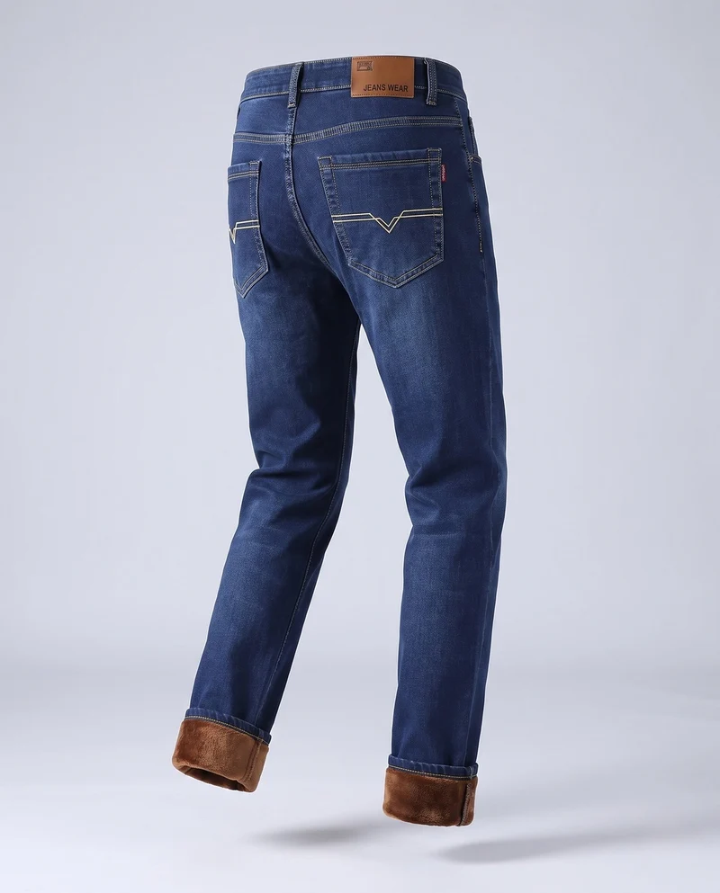 Herren Warme gefütterte Jeans Nord Taschen