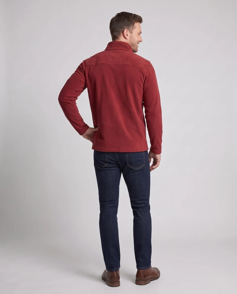 Herren Weiche Fleecejacke mit Stehkragen Nord Taschen
