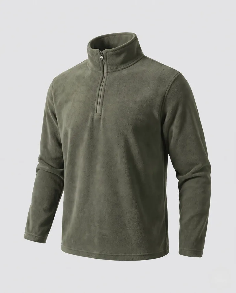 Herren Weiche Fleecejacke mit Stehkragen Nord Taschen