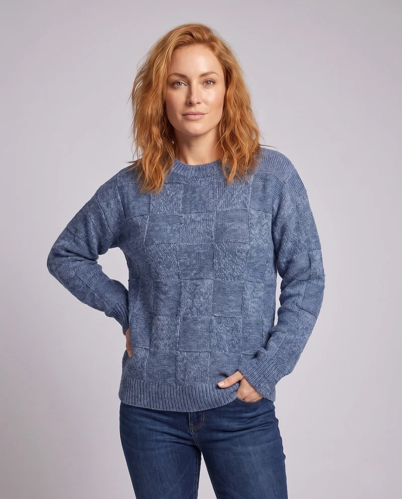 Damen modischer Strickpullover Nord Taschen