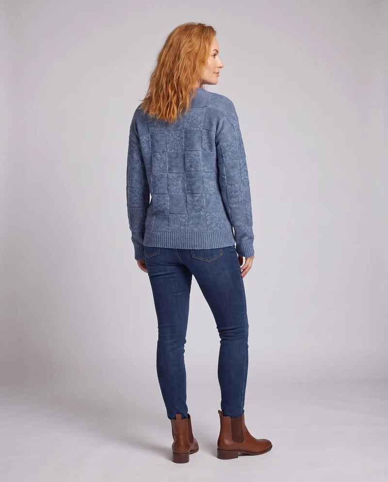 Damen modischer Strickpullover Nord Taschen