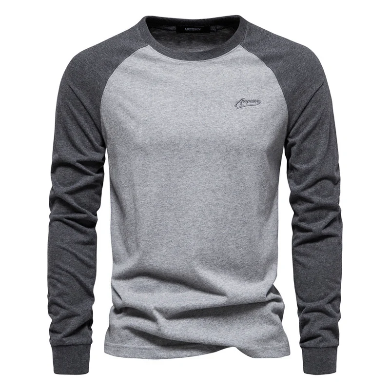 Herren Langarmshirt mit markantem Raglan-Design