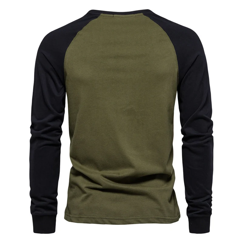 Herren Langarmshirt mit markantem Raglan-Design