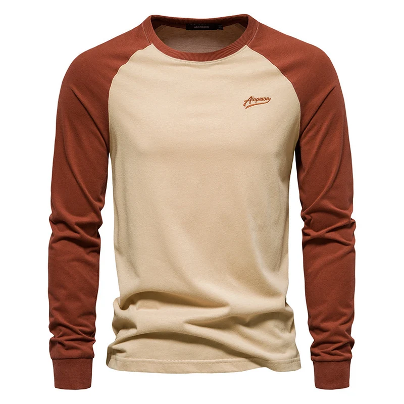 Herren Langarmshirt mit markantem Raglan-Design