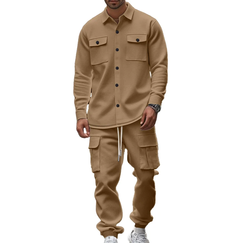 Herren Cargo-Set mit lässigen Hemd und elastischen Hosen - Vittorelli