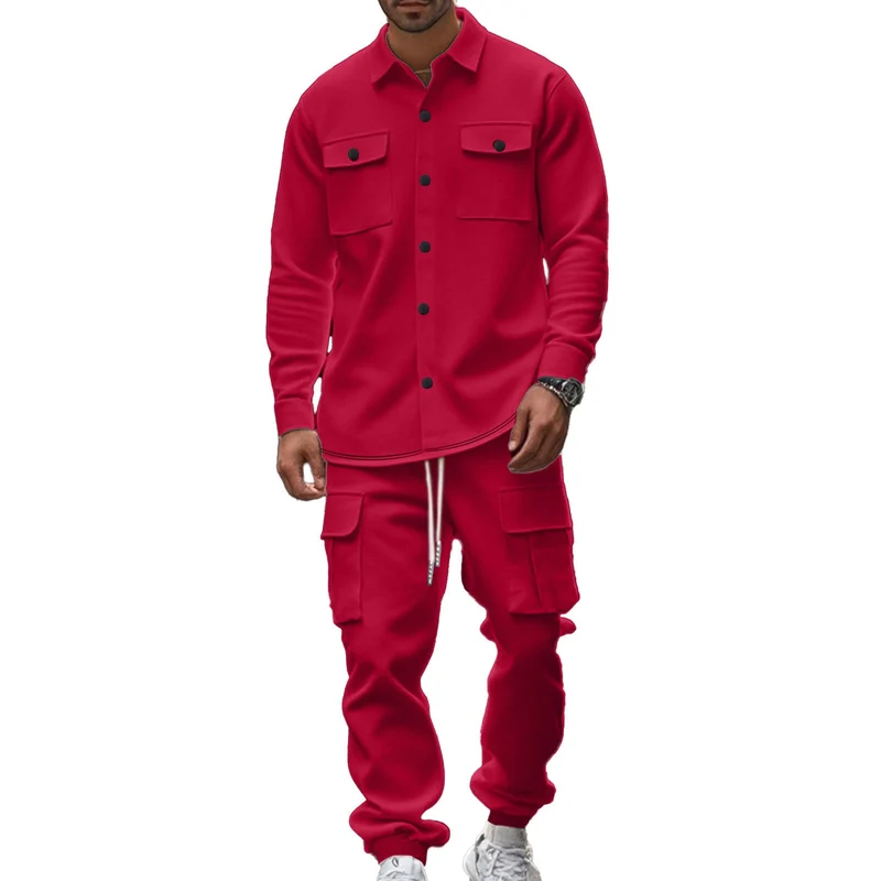 Herren Cargo-Set mit lässigen Hemd und elastischen Hosen - Vittorelli