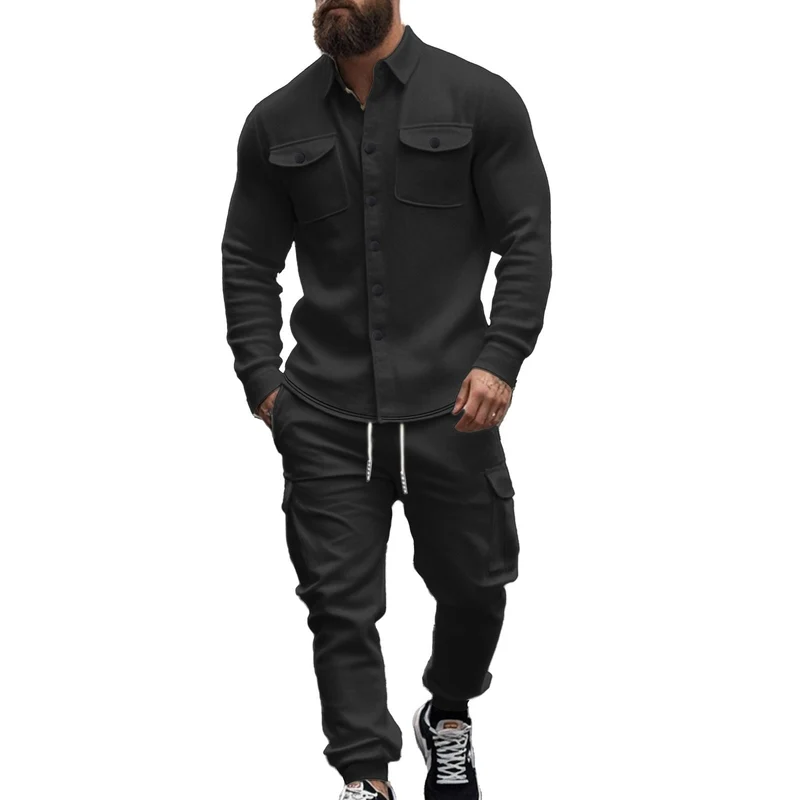 Herren Cargo-Set mit lässigen Hemd und elastischen Hosen - Vittorelli