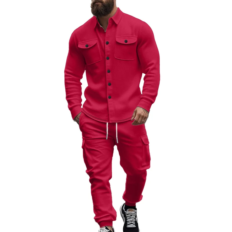 Herren Cargo-Set mit lässigen Hemd und elastischen Hosen - Vittorelli