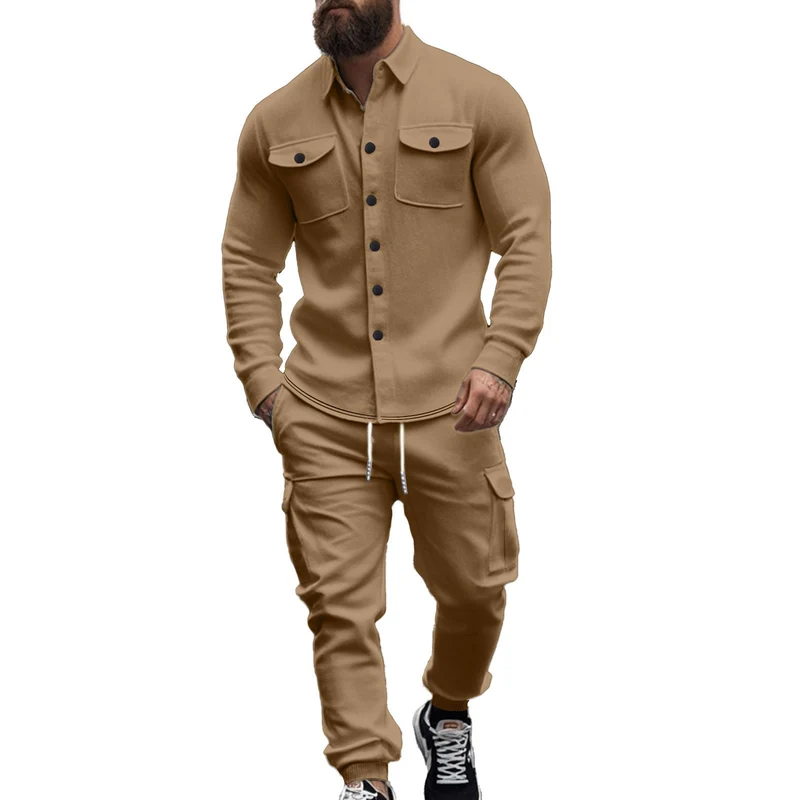 Herren Cargo-Set mit lässigen Hemd und elastischen Hosen - Vittorelli
