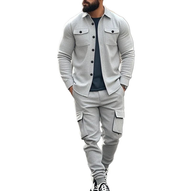 Herren Cargo-Set mit lässigen Hemd und elastischen Hosen - Vittorelli