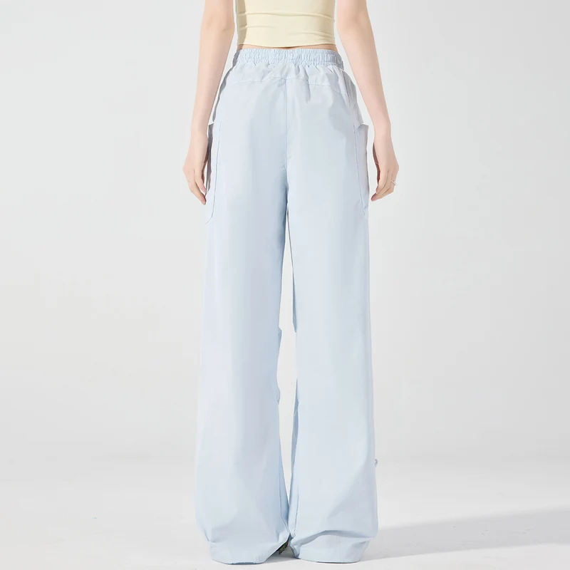 Damen Weite technische Cargo-Hose mit Kordelzugbund, verstellbarem Saum und Multifunktions-Taschen Nord Taschen