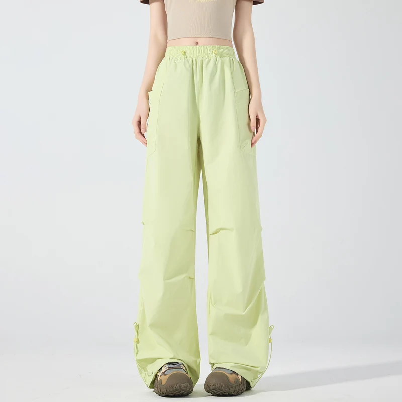 Damen Weite technische Cargo-Hose mit Kordelzugbund, verstellbarem Saum und Multifunktions-Taschen Nord Taschen