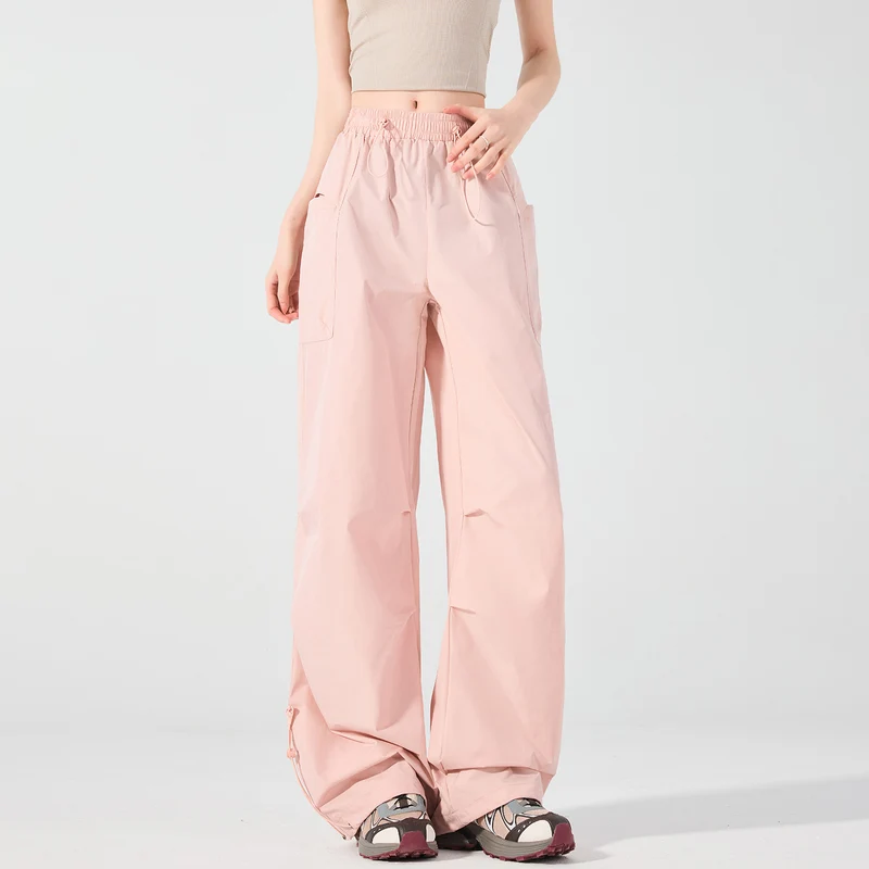 Damen Weite technische Cargo-Hose mit Kordelzugbund, verstellbarem Saum und Multifunktions-Taschen Nord Taschen