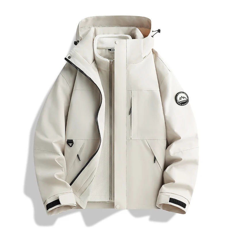 Damen Wasserabweisender Parka mit abnehmbarer Fleece-Innenjacke und Kapuze Nord Taschen