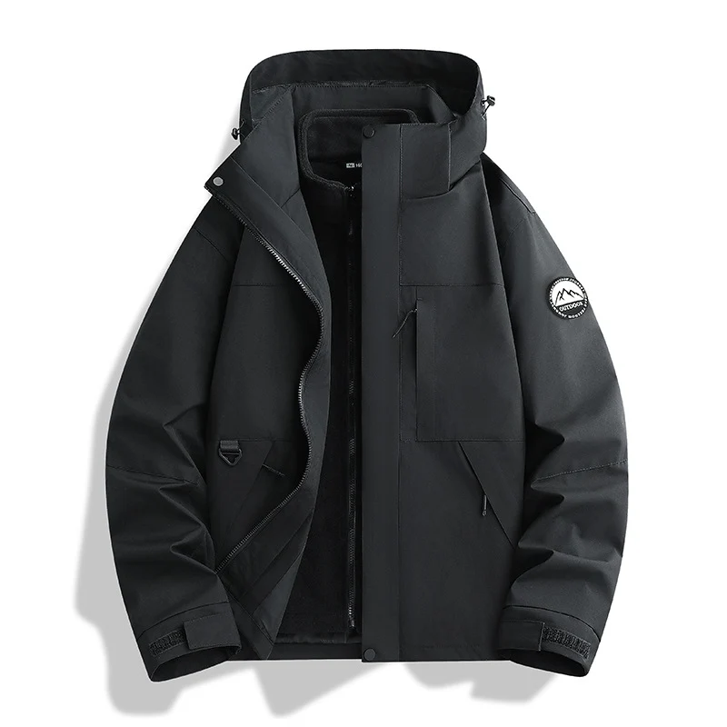 Damen Wasserabweisender Parka mit abnehmbarer Fleece-Innenjacke und Kapuze Nord Taschen
