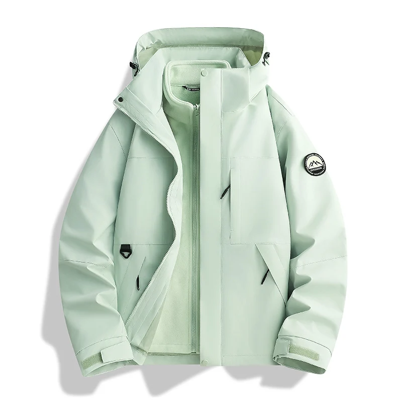 Damen Wasserabweisender Parka mit abnehmbarer Fleece-Innenjacke und Kapuze Nord Taschen