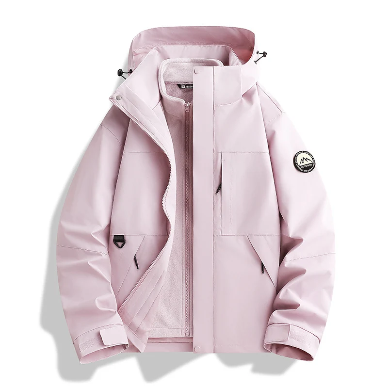 Damen Wasserabweisender Parka mit abnehmbarer Fleece-Innenjacke und Kapuze Nord Taschen
