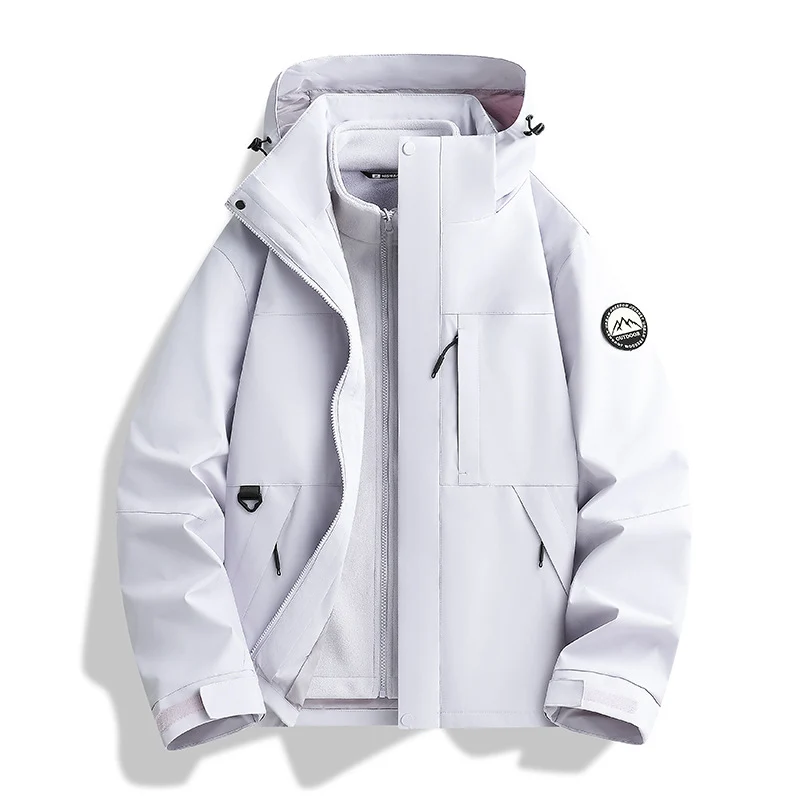 Damen Wasserabweisender Parka mit abnehmbarer Fleece-Innenjacke und Kapuze Nord Taschen