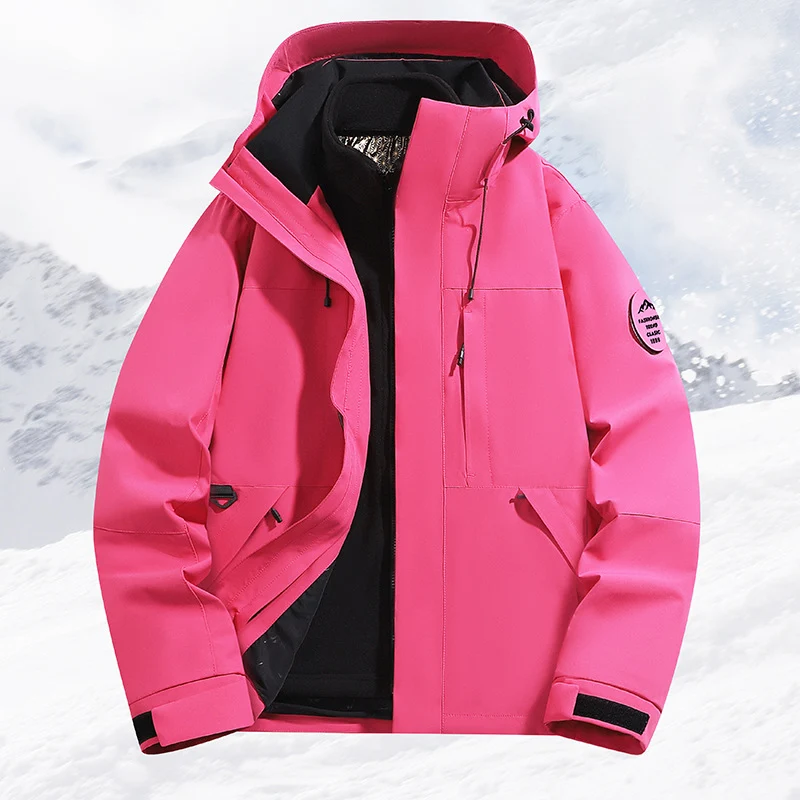 Damen Technische Ski- und Winterjacke mit abnehmbarer Innenjacke und verschweißten Nähten Nord Taschen