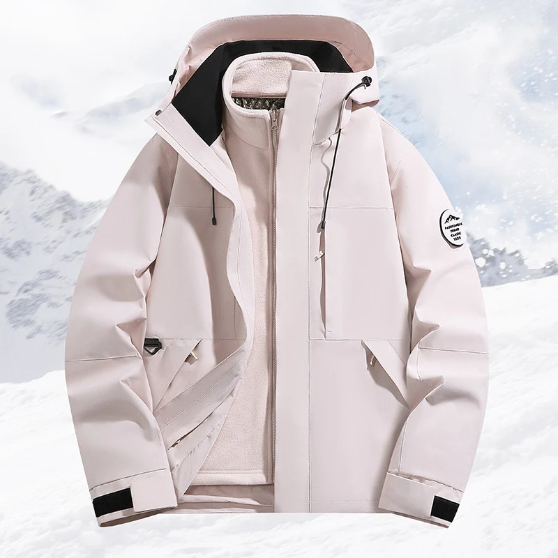 Damen Technische Ski- und Winterjacke mit abnehmbarer Innenjacke und verschweißten Nähten Nord Taschen
