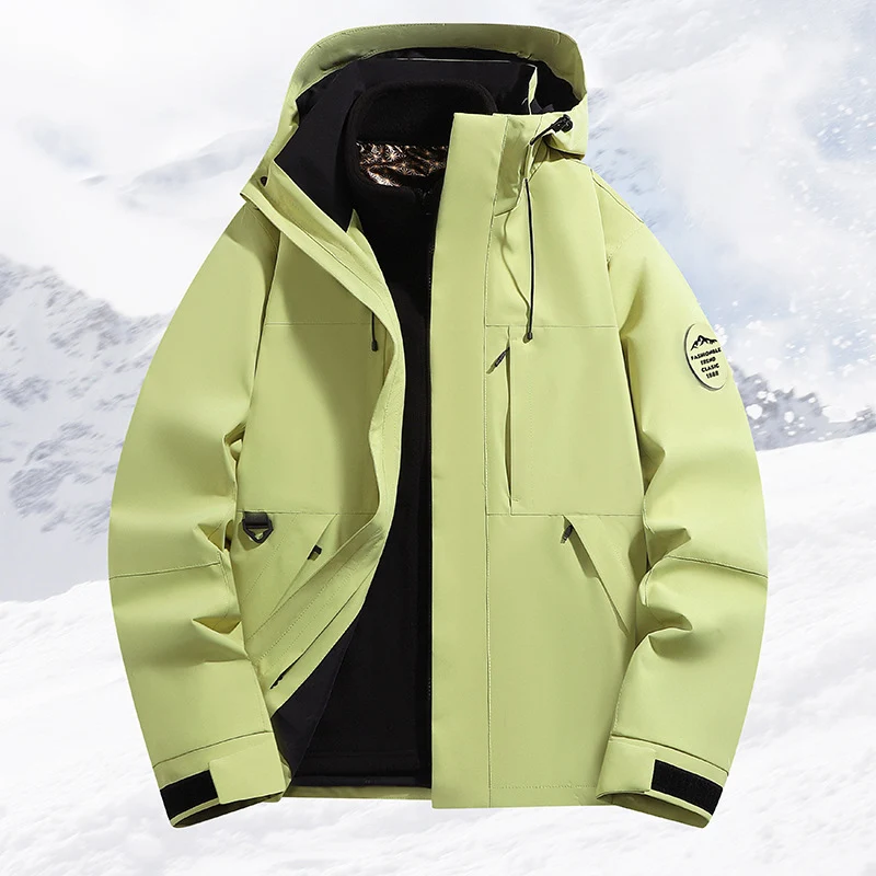 Damen Technische Ski- und Winterjacke mit abnehmbarer Innenjacke und verschweißten Nähten Nord Taschen