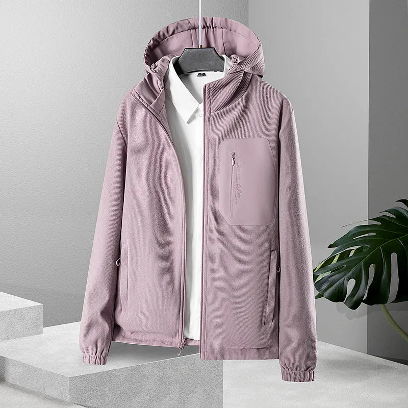 Damen Leichte wasserdichte Softshelljacke mit Kapuze und Brust-Reißverschlusstasche Nord Taschen